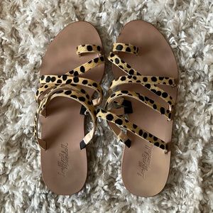 Loeffler Randall Leopard Print Slide Sandals - 6